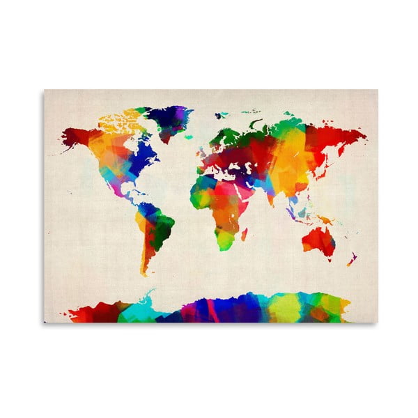 Plakat Americanflat Coloured World, 42x30 cm