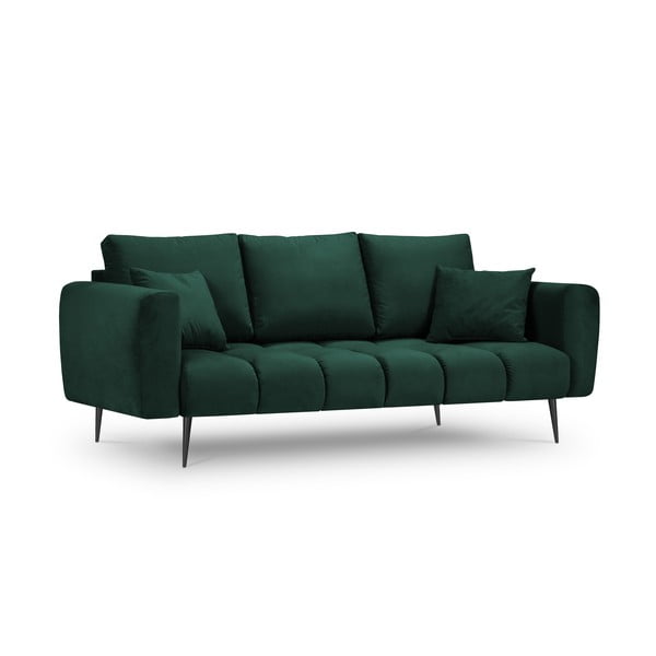 Ciemnozielona sofa z aksamitnym obiciem Interieurs 86 Octave-image-2