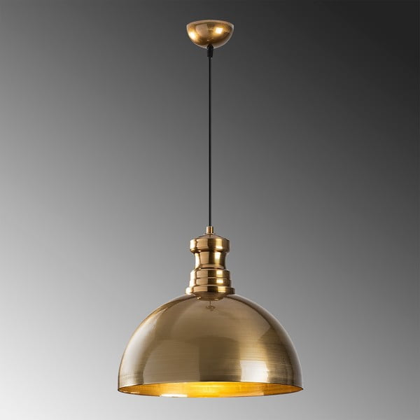 Lampa wisząca w kolorze złota z metalowym kloszem ø 40 cm Vamp – Opviq lights-image-1