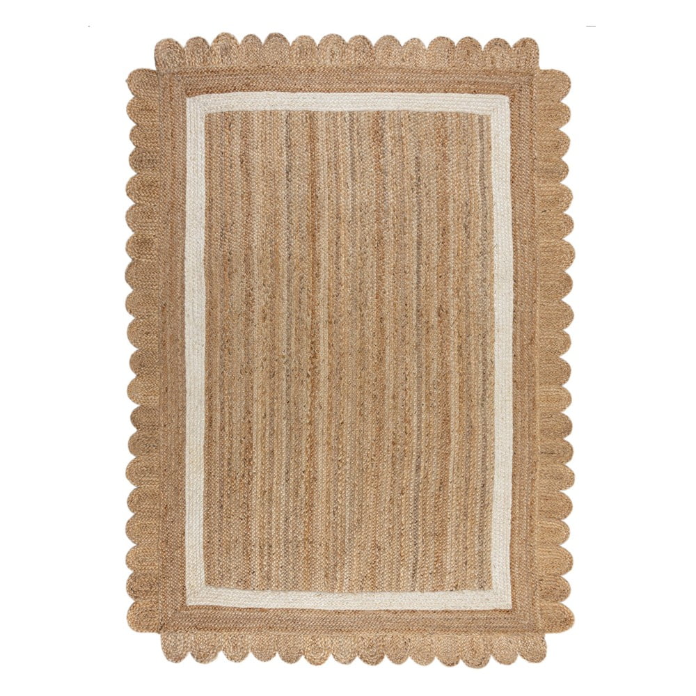 Dywan z juty tkany ręcznie w naturalnym kolorze/w kolorze kości słoniowej 200x290 cm Grace White – Flair Rugs
