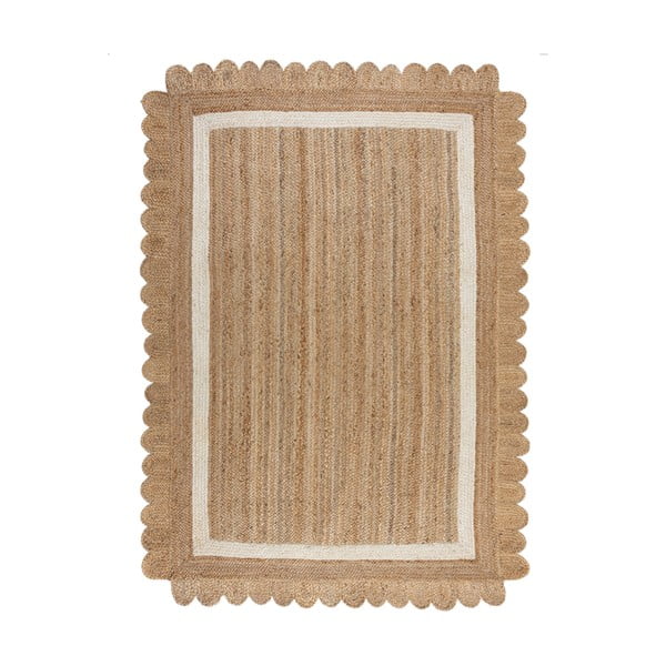 Dywan z juty tkany ręcznie w naturalnym kolorze/w kolorze kości słoniowej 120x170 cm Grace White – Flair Rugs