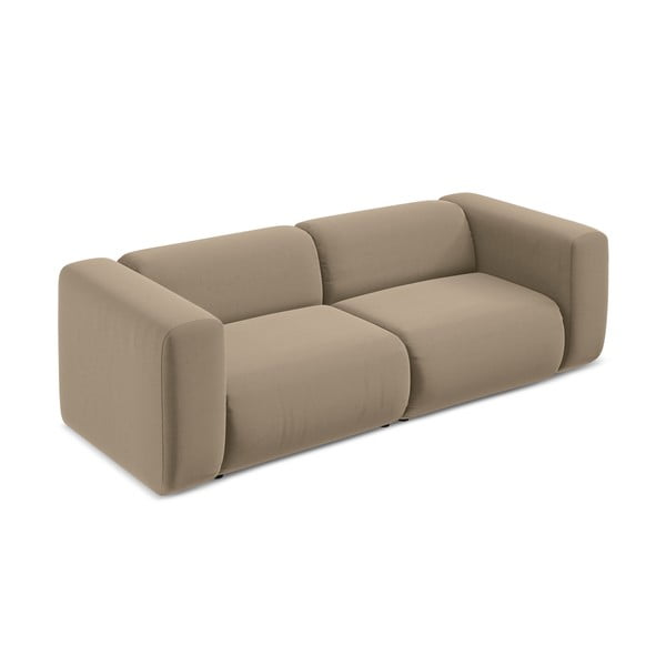 Beżowa aksamitna sofa 228 cm Ekahi – Makamii-image-3