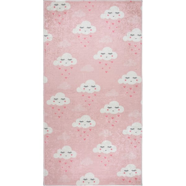 Jasnoróżowy dywan dziecięcy odpowiedni do prania 100x160 cm Pink Clouds – Vitaus