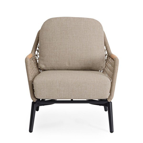 Jasnobrązowy metalowy fotel ogrodowy Eulero – Bizzotto-image-2