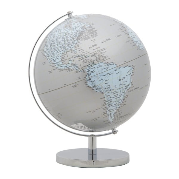 Globus dekoracyjny Mauro Ferretti Mappamondo Silver, ⌀ 25 cm
