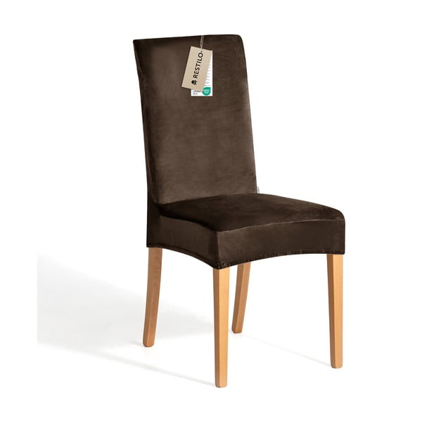 Brązowy elastyczny pokrowiec na krzesło 48 cm Sento – Restilo-image-2