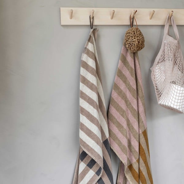 Niebiesko-szary ręcznik z bawełny organicznej 50x90 cm Disorder – Mette Ditmer Denmark-image-2