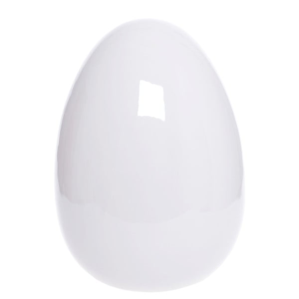 Białe jajko ceramiczne Ewax Pearl Egg, wys. 28 cm