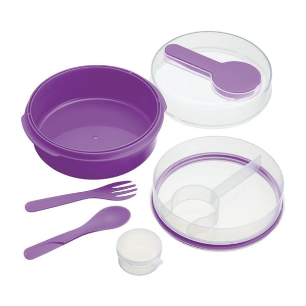 Pudełko na lunch Coolmovers Round Purple-image-1