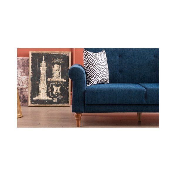 Ciemnoniebieska sofa rozkładana Madona-image-3