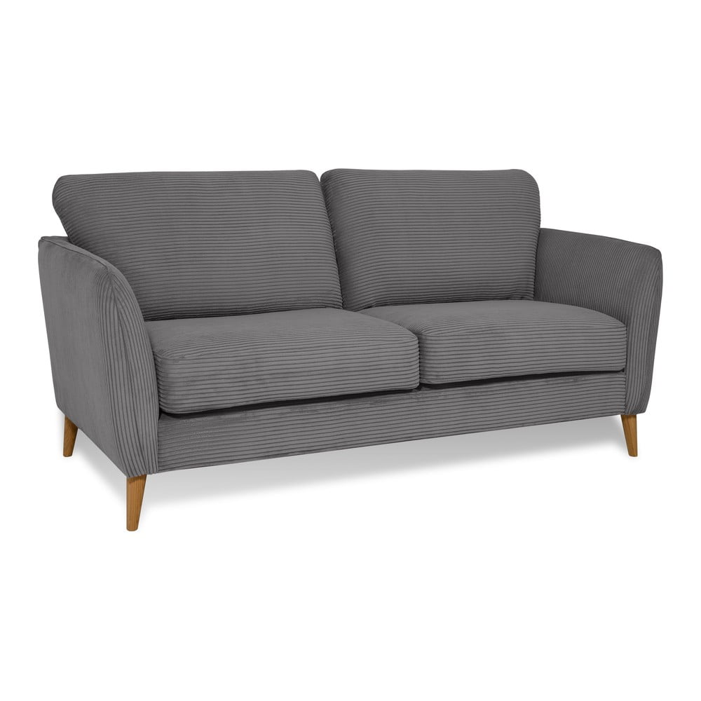 Ciemnoszara sztruksowa sofa 170 cm Paris – Scandic (zdjęcie 2)