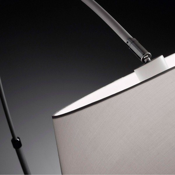 Biała lampa stojąca z tekstylnym kloszem (wysokość 189 cm) May – Kave Home-image-2