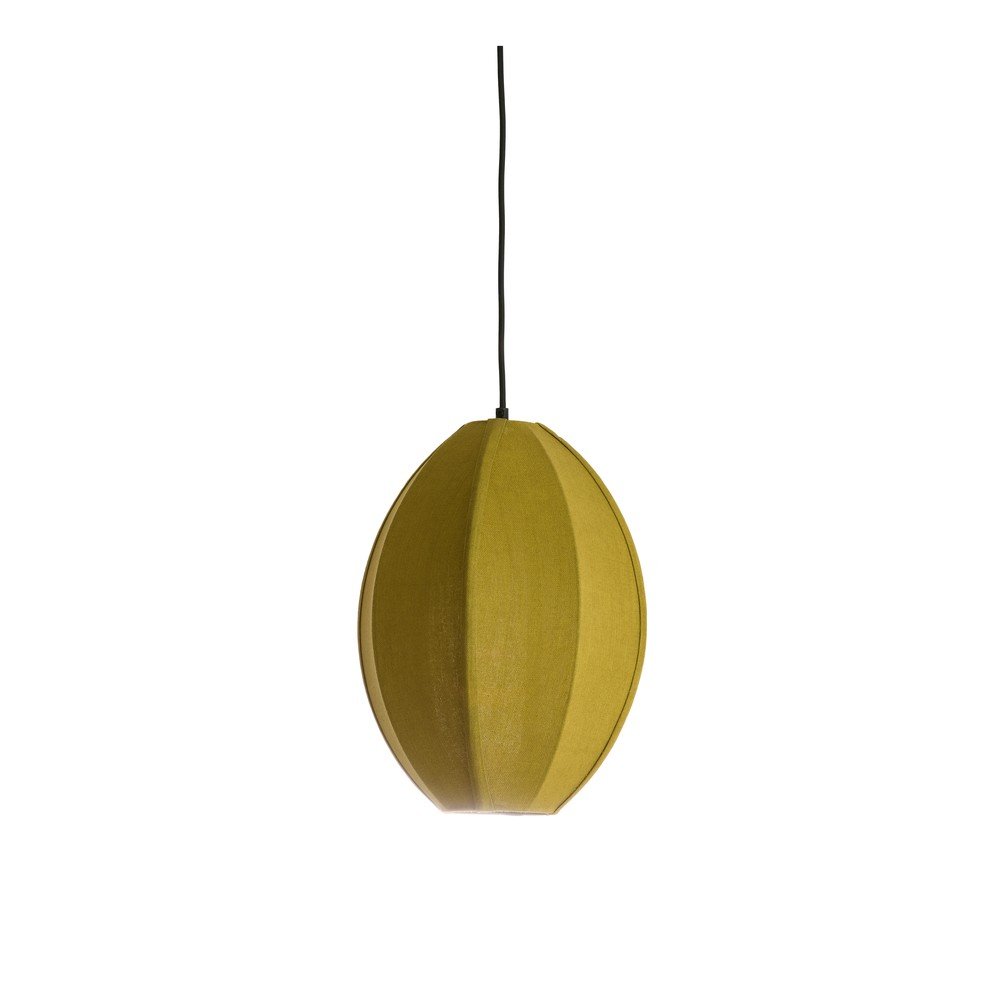 Zielona lampa wisząca z tekstylnym kloszem Milatos – Light & Living