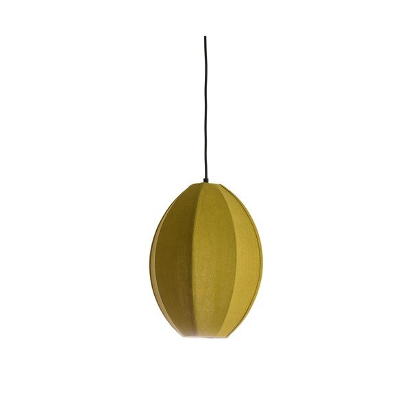 Zielona lampa wisząca z tekstylnym kloszem Milatos – Light & Living