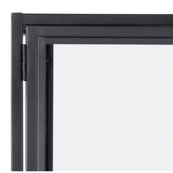 Czarna witryna z półkami w dekorze dębu Actona Seaford-image-3