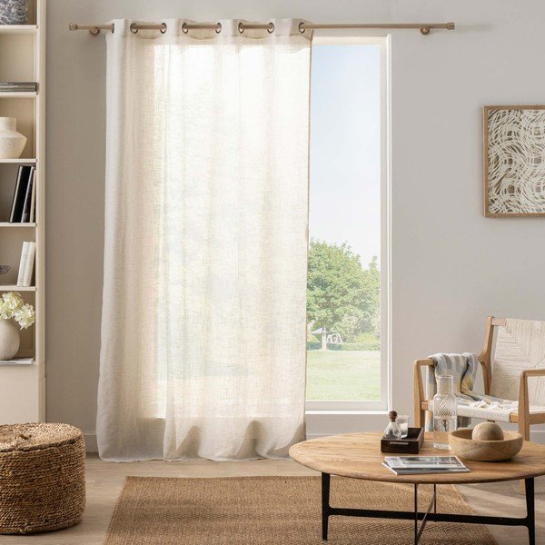Kremowa zasłona 140x240 cm Yoko – douceur d'intérieur-image-1