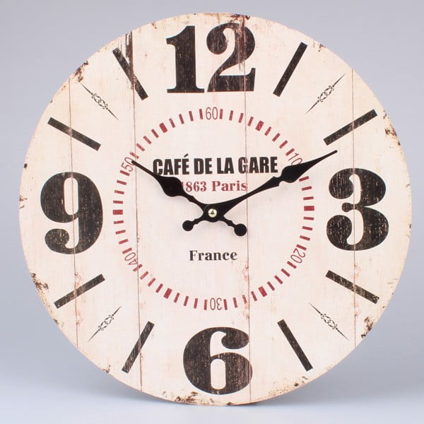 Zegar drewniany Café De La Gare