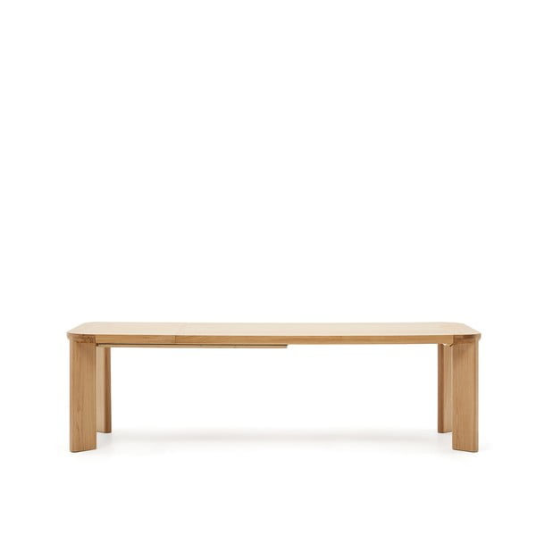 Rozkładany stół z blatem w dekorze dębu 100x200 cm Jondal – Kave Home-image-3