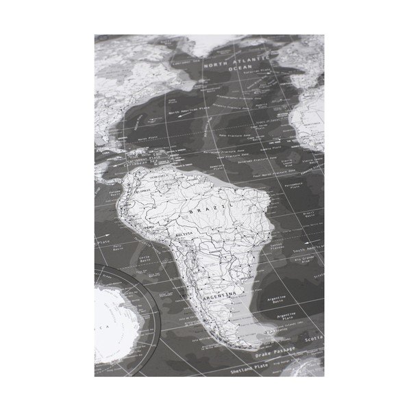 Mapa świata w przezroczystym etui The Future Mapping Company Monochrome World Map, 130x72 cm-image-2