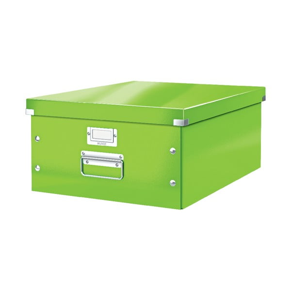 Zielony kartonowy pojemnik z pokrywką 37x48x20 cm Click&Store – Leitz