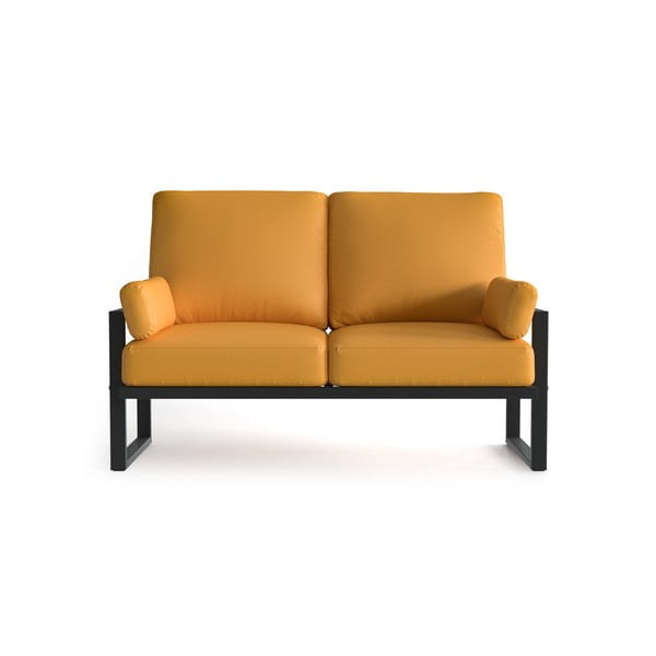 Żółta 2-osobowa sofa ogrodowa z podłokietnikami Marie Claire Home Angie
