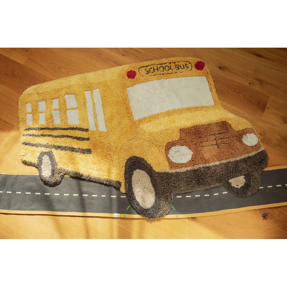 Bawełniany dywan dziecięcy odpowiedni do prania/tkany ręcznie w kolorze ochry 90x130 cm School Bus – Lorena Canals (zdjęcie 8)