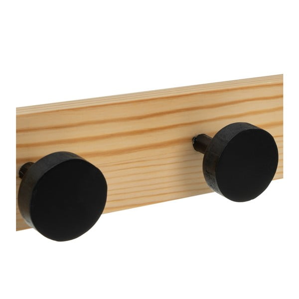 Wieszak ścienny z litego drewna sosnowego w czarno-naturalnym kolorze 40 cm Anillos – Casa Selección-image-2