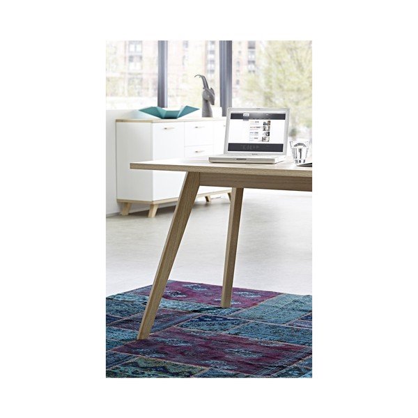 Biurko narożne z białą szafką Germania Oslo-image-2