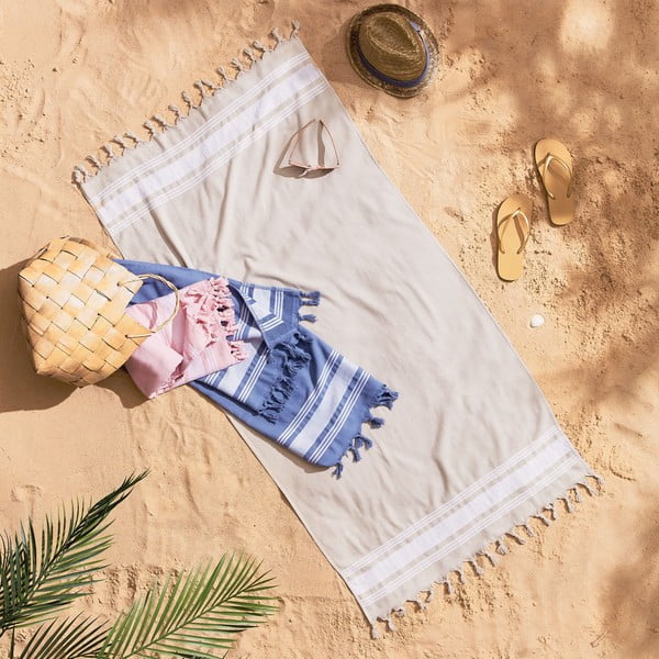 Różowy ręcznik plażowy 150x75 cm Hammam – Catherine Lansfield-image-3