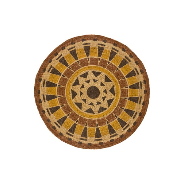 Pomarańczowy okrągły dywan ø 120 cm Tonga – Universal