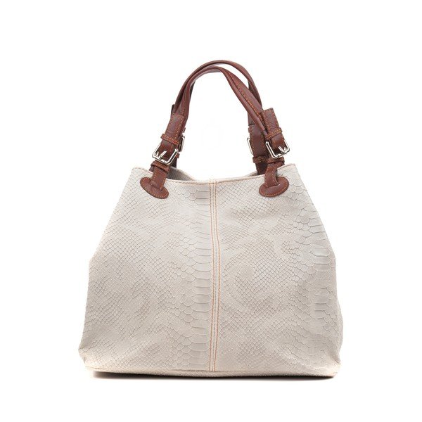 Skórzana torebka Luisa Vanini 841 Beige-image-1