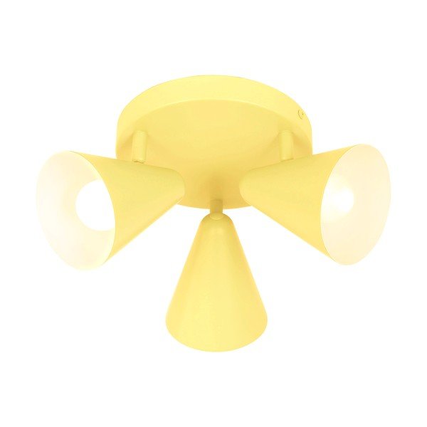 Żółta lampa sufitowa z metalowym kloszem 34x34 cm Amor – Candellux Lighting-image-1