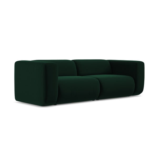 Ciemnozielona aksamitna sofa 228 cm Ekahi – Makamii-image-2