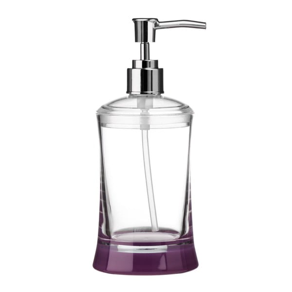 Fioletowy dozownik mydła/kremu Premier Housewares Crystal