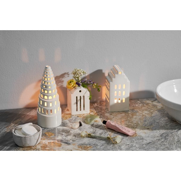 Biały ceramiczny świecznik Kähler Design Urbania Lighthouse Smithy-image-4