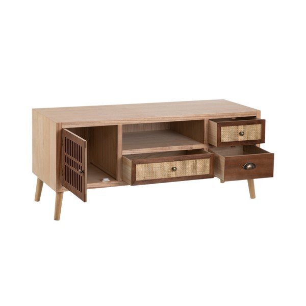 Szafka pod TV z litego drewna paulowni 120x52 cm Sasha – Ixia-image-2