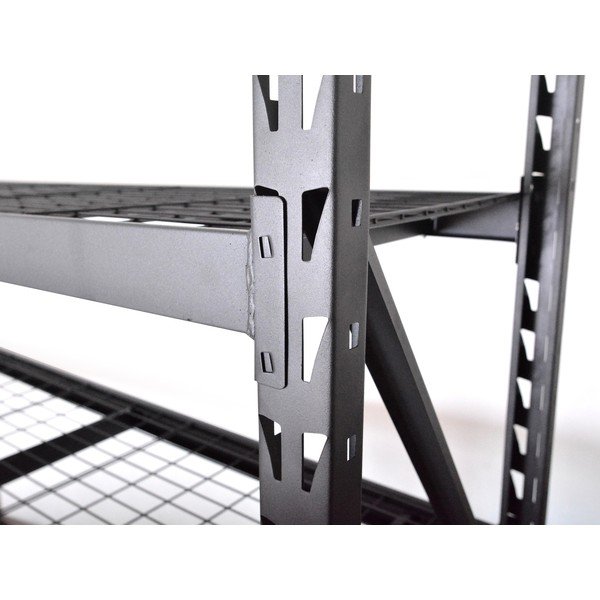 Czarny metalowy regał do garażu 196x183 cm – Rojaplast-image-4