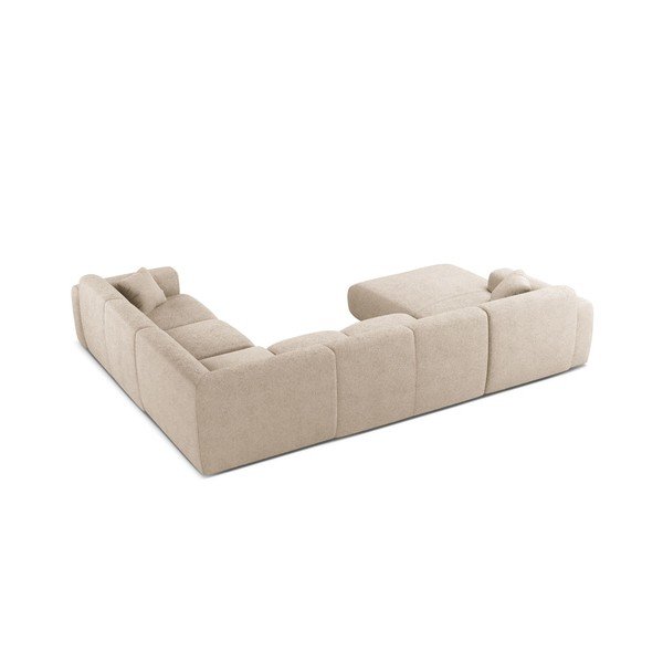 Beżowy narożnik z materiału bouclé (w kształcie litery U) Molino – Micadoni -image-2