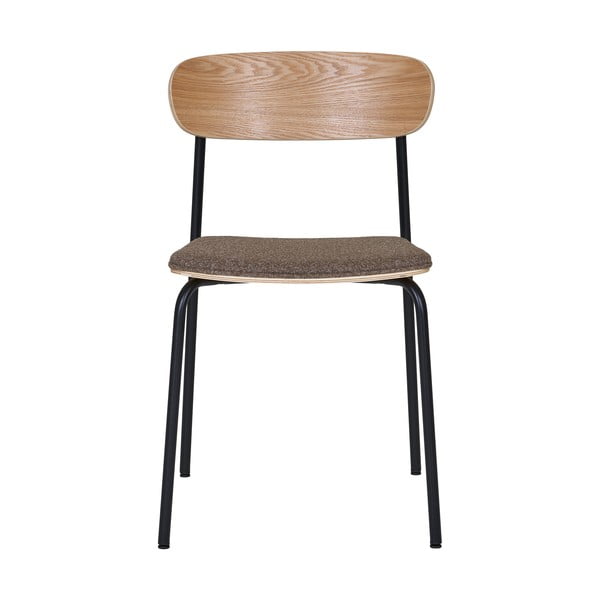 Czarne/brązowe krzesło sztaplowane w dekorze jesionu Estepona – House Nordic-image-3