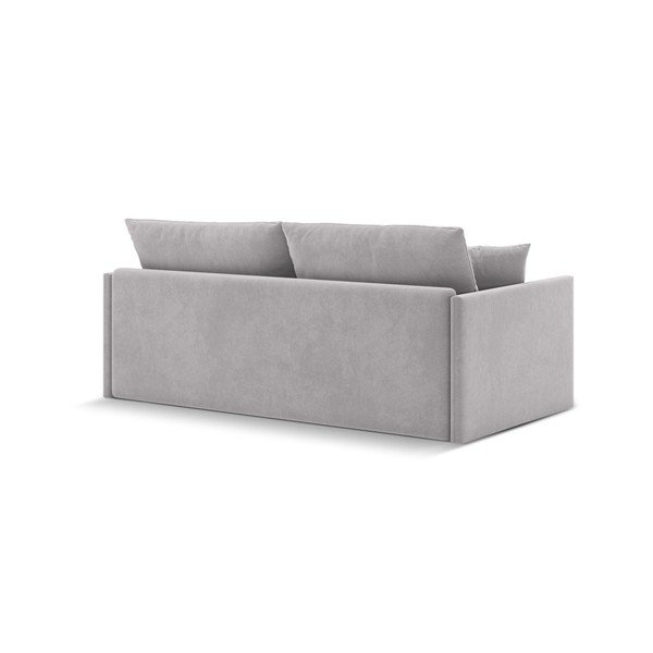 Jasnoszara aksamitna rozkładana sofa 209 cm Shannon – Cosmopolitan Design-image-4