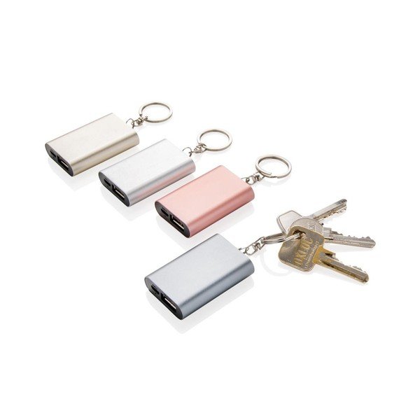 Powerbank z brelokiem na klucze w kolorze srebra XD Design-image-3