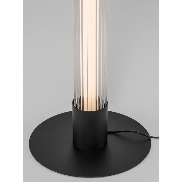 Aluminiowa lampa stojąca LED ze ściemniaczem w kolorze matowej czerni ze szklanym kloszem (wysokość 130 cm) Glovia – Nova Luce-image-2