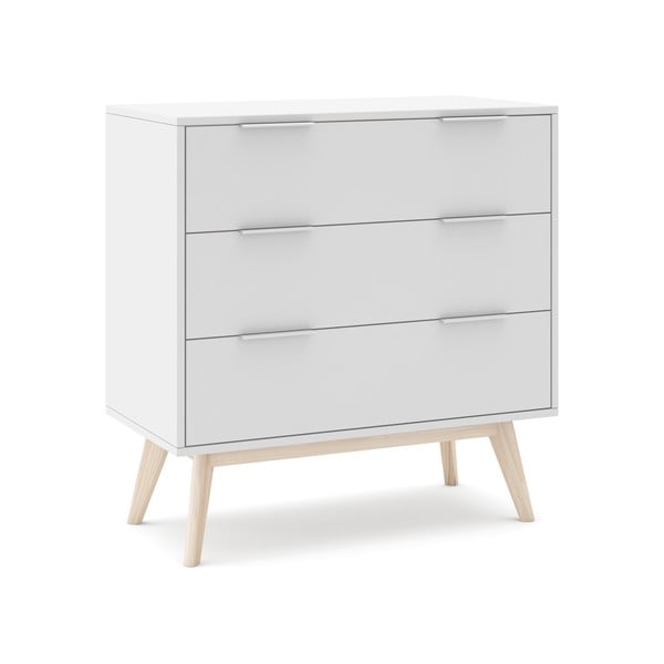 Biała niska komoda 80x83 cm Campus – Marckeric-image-2