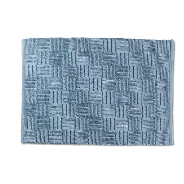 Niebieski bawełniany dywanik łazienkowy Kela Leana, 55x65 cm