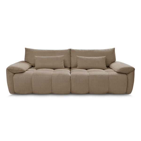 Brązowa sofa z tkaniny szenilowej 264 cm Ivane – Bobochic Paris