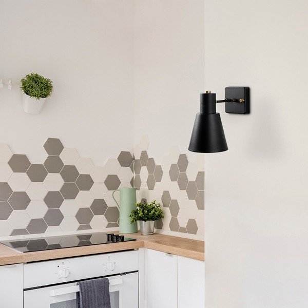 Kinkiet w czarno-złotym kolorze ø 14 cm Funnel – Opviq lights-image-2