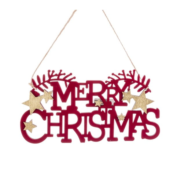 Drewniana wisząca dekoracja świąteczna 22 cm Merry Christmas – Casa Selección