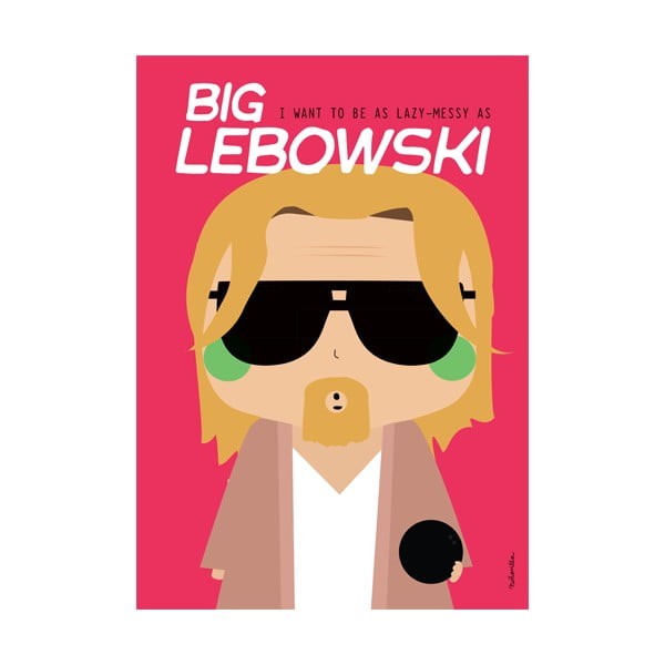 Plakat NiñaSilla Big Lebowski, 21x42 cm