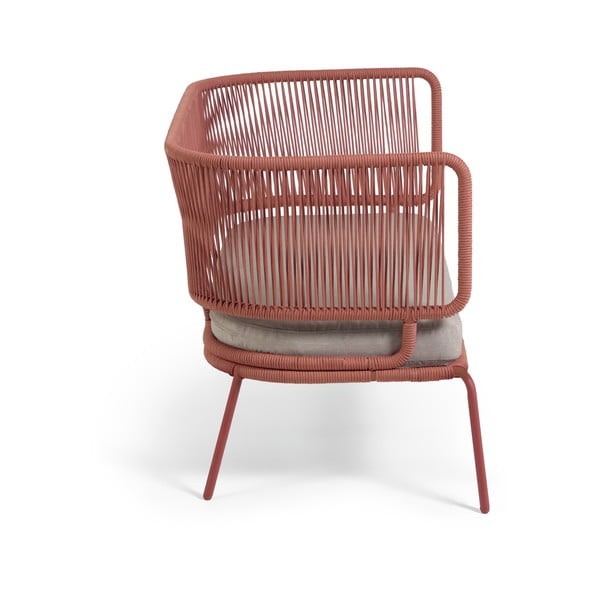 Sofa ogrodowa w kolorze terakoty ze stalową konstrukcją Kave Home Nadin-image-3