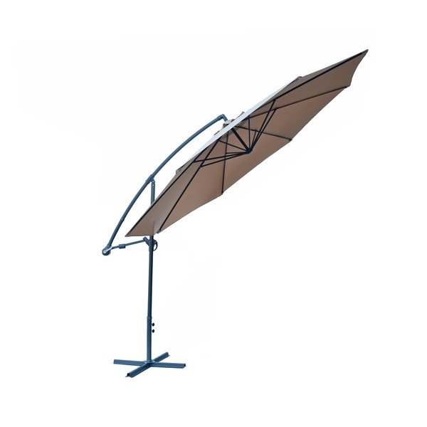 Beżowy parasol ogrodowy ø 350 cm – Rojaplast-image-3